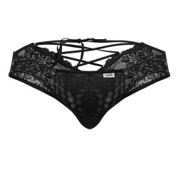 CandyMan Thong Dentelle Pothios Noir
